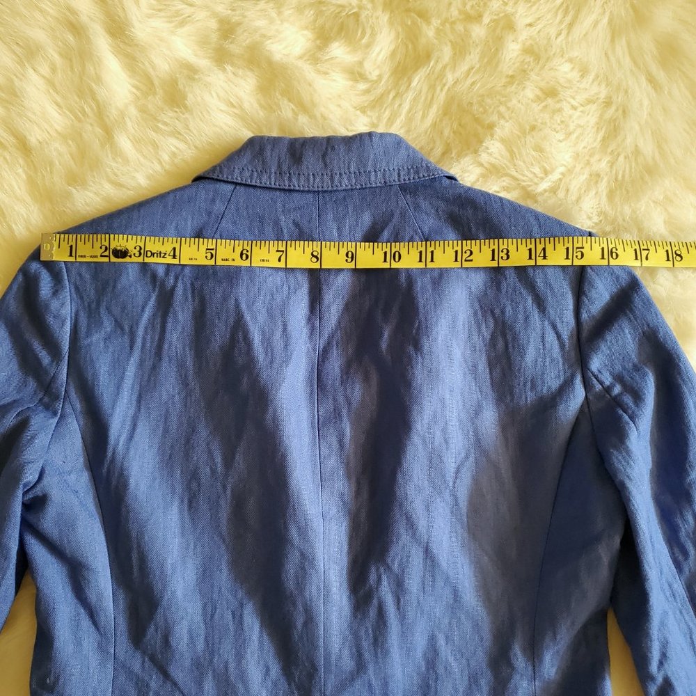 J. Crew Blue Herringbone Schoolboy Blazer Size 2 - Picture 16 of 16